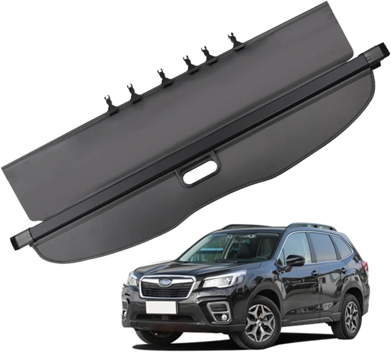 Retractable Trunk Cargo Cover Anti-Peeping Shield Privacy Compatible with VW Auto Accessories Compatible with Subaru Forester Power Tailgate 2013-2018(Carbon Fiber)