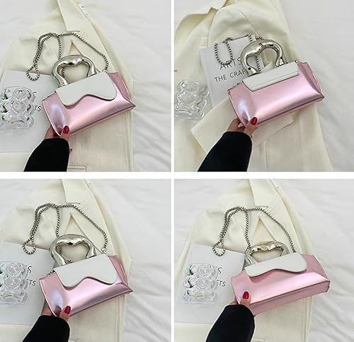 Miniatura 9 de Bolso pequeño de color plateado, bolsos cruzados, bolsos de noche Y2K, bolso de mano para mujer, bolsos de hombro, bolsa de mano para mujer 2023