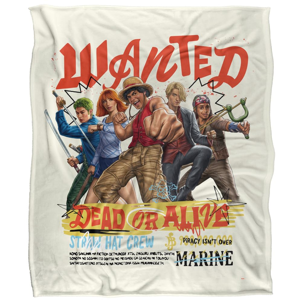 Couverture One Piece Straw Hat Crew de qualité supérieure au toucher soyeux