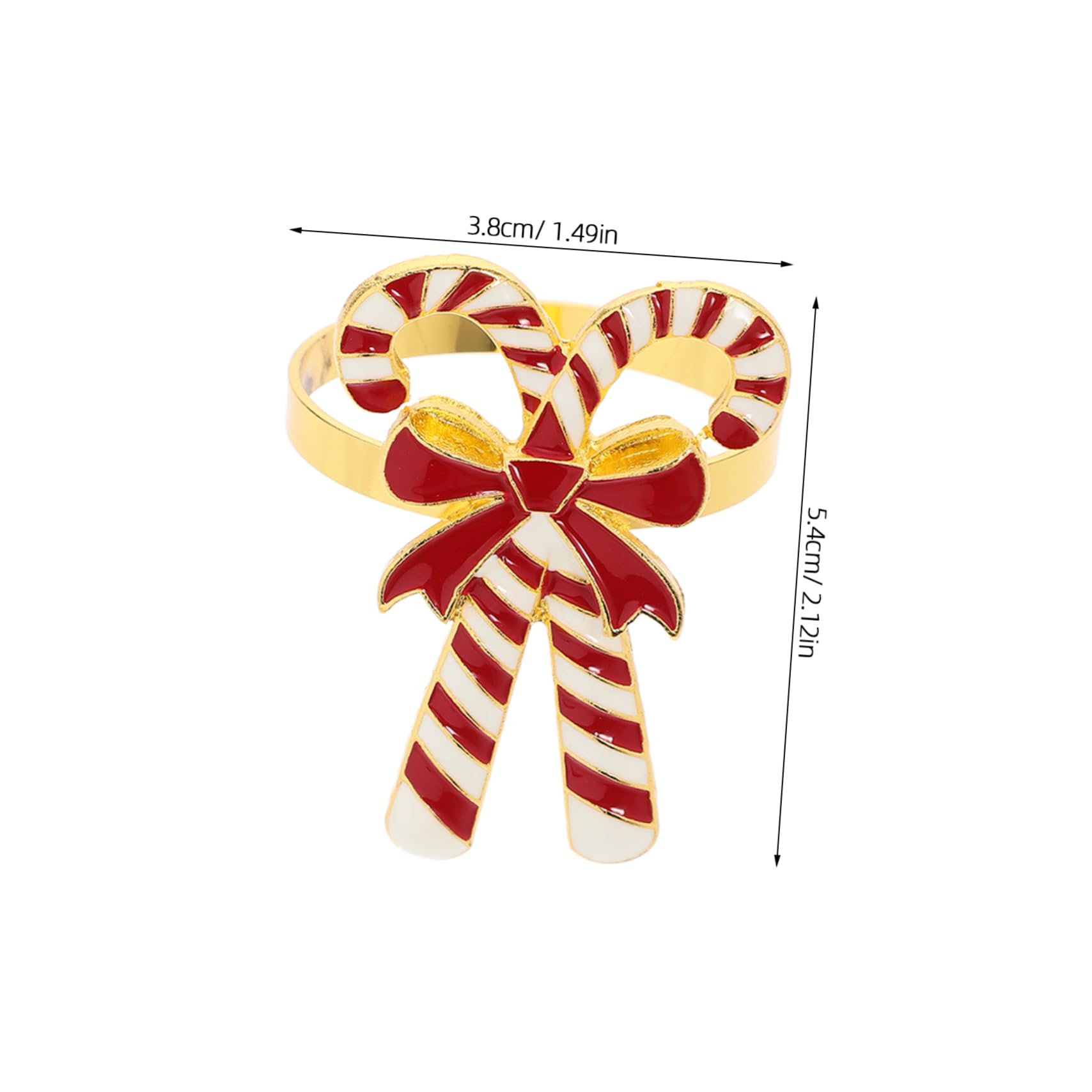 COLLBATH Set 4 Pezzi Anelli Portatovagliolo Natalizi in Lega Fiocco Decorativo, Pratici e Unici per Decorazioni Festive da Tavola Durante Feste di Natale