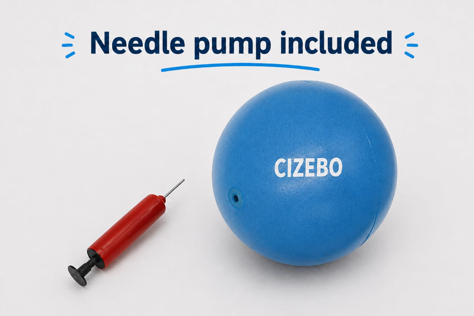 CIZEBO Piccola palla per esercizi tra le ginocchia, pilates da 15,2 cm con pompa ad ago, mini palla da yoga da 15,2 cm per fisioterapia, allenamento PT, fitness, stabilità