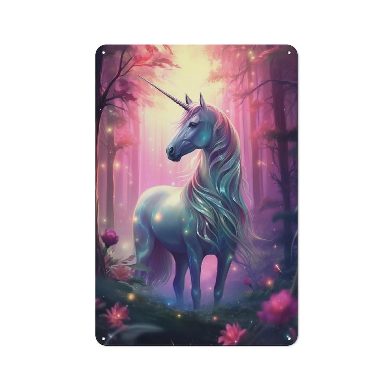 Junmoney Fantasy Unicorn Tin Sign 30X20cm For Bar Or Restaurant, Retro Wall Decor, For Restaurant Interior Fans