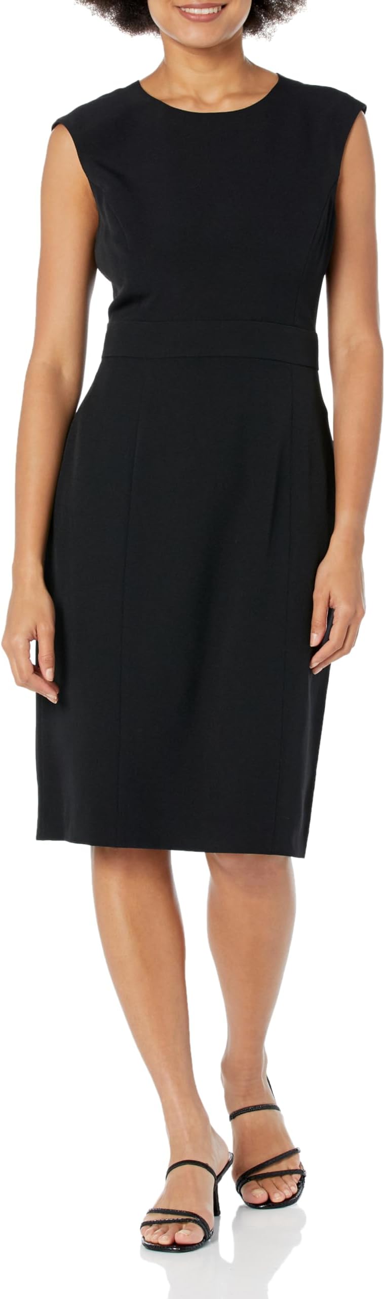 Kasper Women's Sheath Dress W/Waist Band Seam Detail
