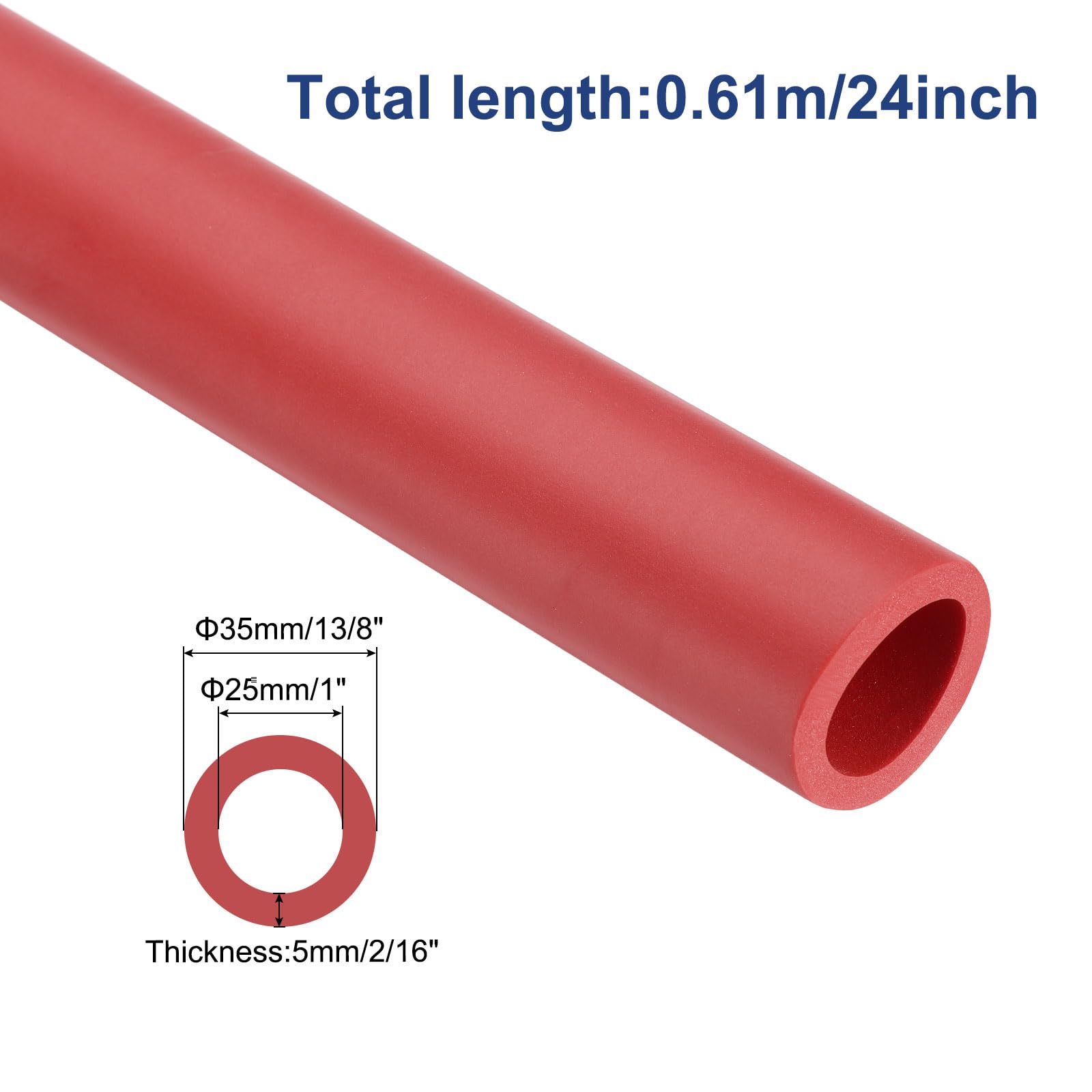Tubo Isolante Schiuma Per Tubi - Diam. Int. 12mm, Est. 28mm, Lunghezza 0.61m - Nero - Foto 4