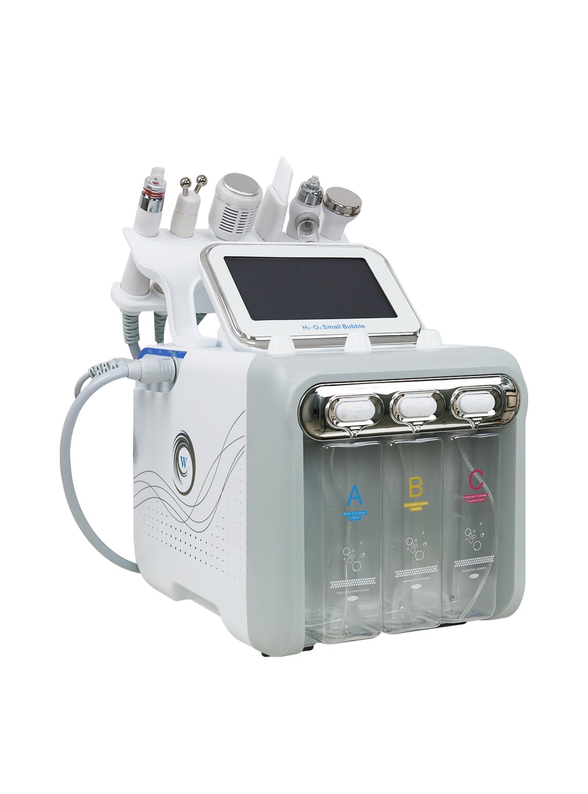 MEISHIDA Hydrogen Oxygen Facial Machine, 6 in 1 Small Bubbles Sprayer Hydro Facial Skin Care Instrument Deep Cleansing Beauty Machine for Home, Spa, Beauty Salon