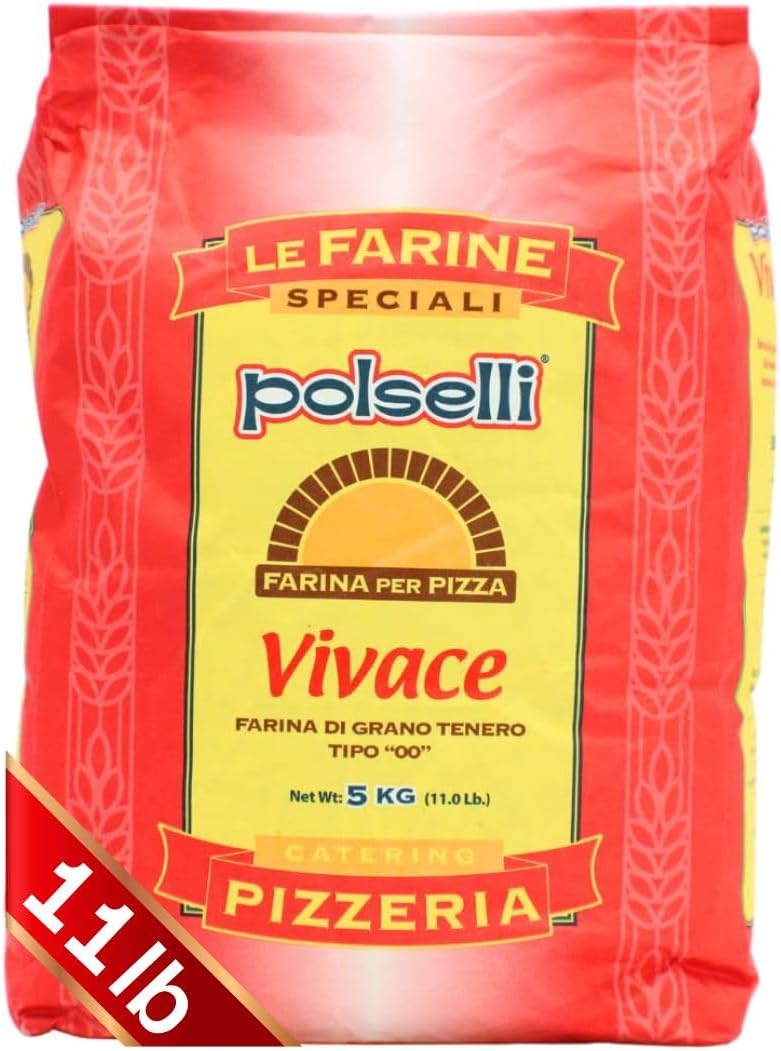 Vivace, Tipo "00" Double Zero Flour, OO Flour, Napoletana, Romana, Traditional Pizza Dough Mix, Pasta, Bread, (5 kg) 11 lbs by Polselli