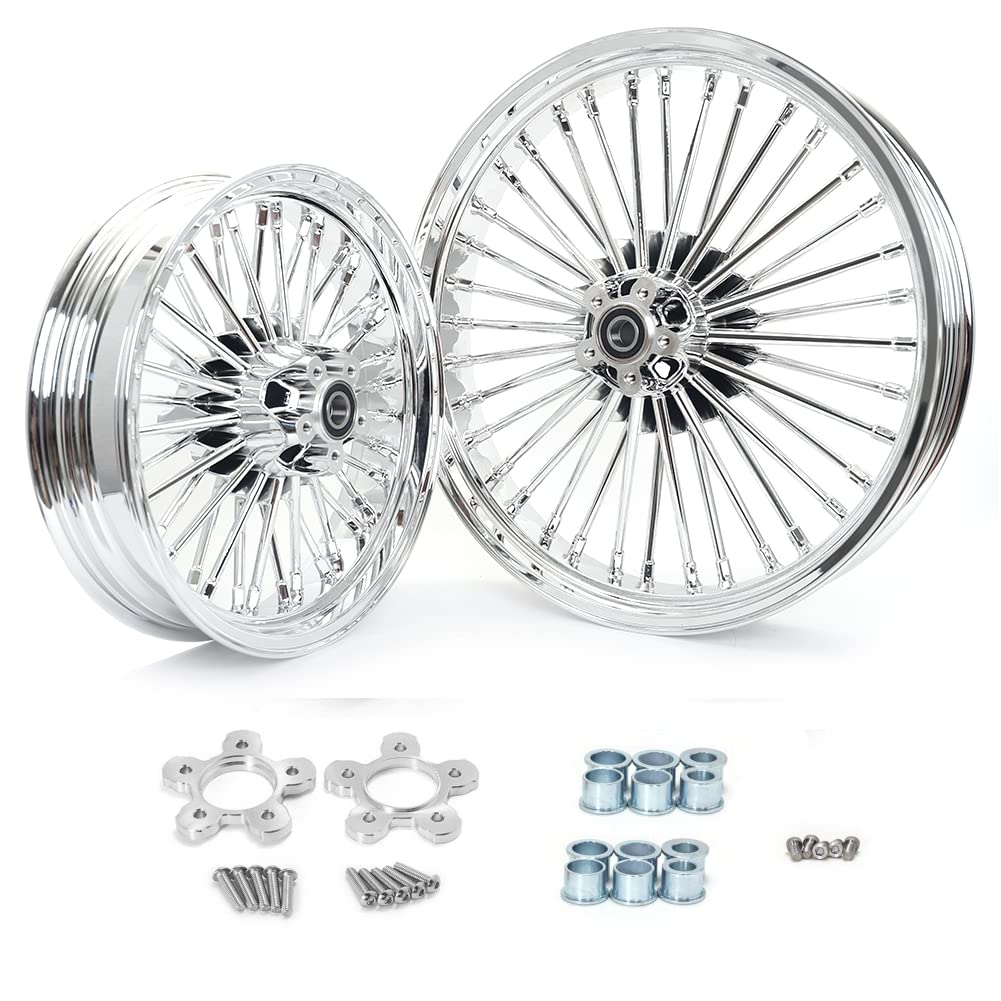 Buy TARAZON Chrome Front 21x3.5 inch & Rear 16x3.5 inch Spoke Wheels