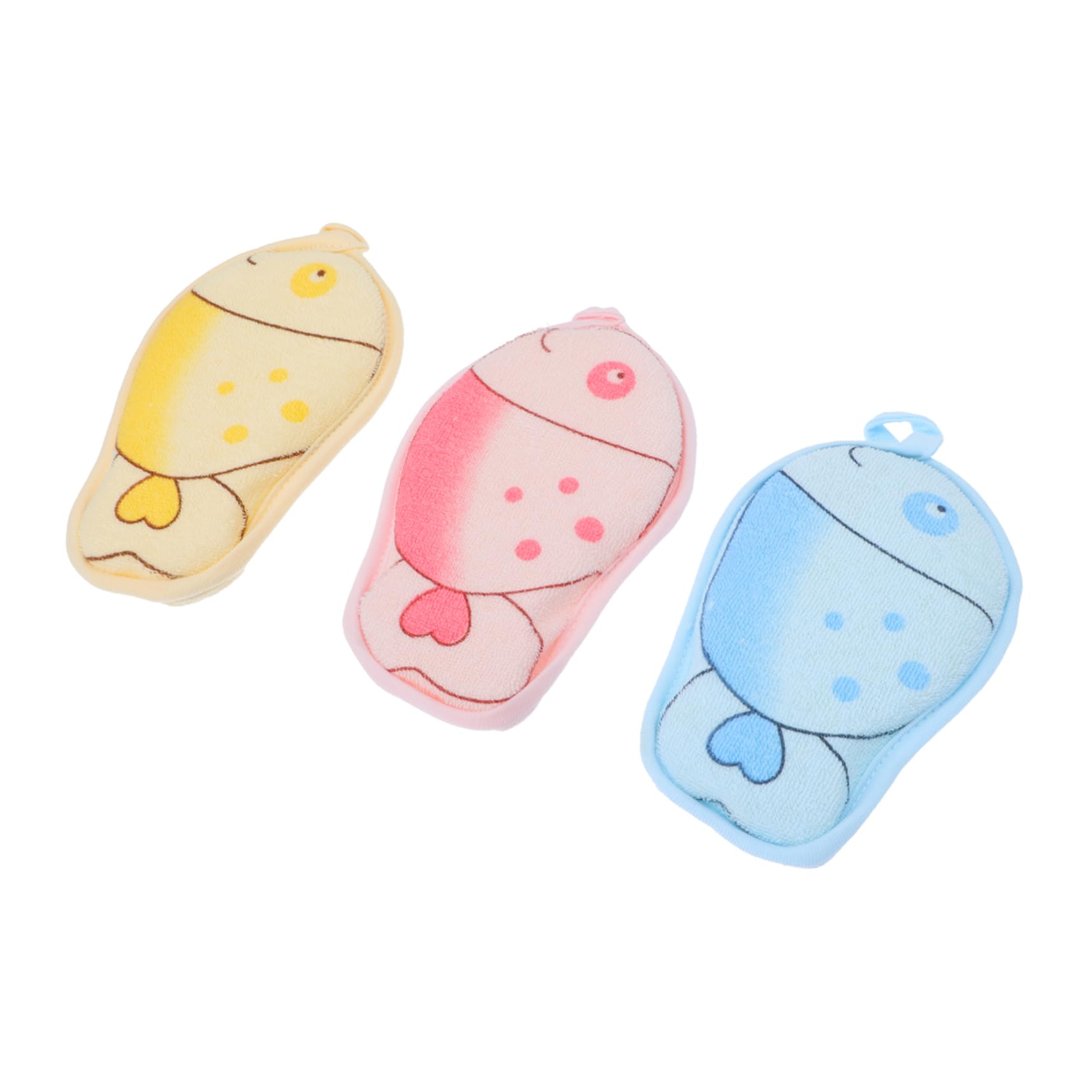 PartyKindom 3Pcs Cartoon Towels Lightweight Body Scrubbing Washcloths for Newborns and Soft Portable Bath Scrubbers