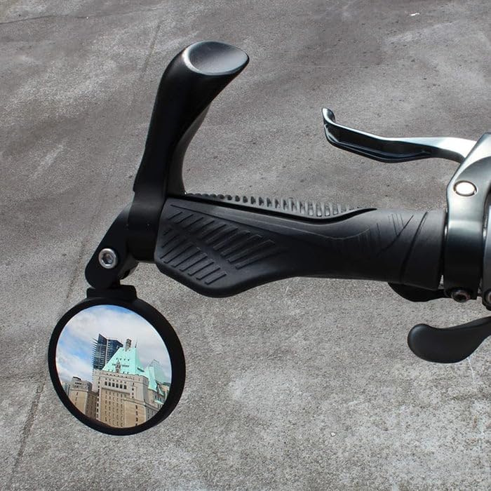 Image of 360 Rotatable Bar End Bike Mirror - Foldable & Durable Rear View Mirror for Safe Cycling (1 Pc)