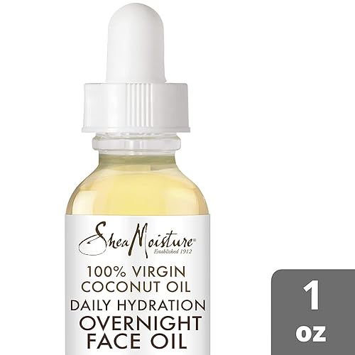 Miniatura 3 de SheaMoisture Aceite de coco para la cara, hidratación diaria durante la noche, aceite facial con leche de coco y acacia Senegal, aceite de argán