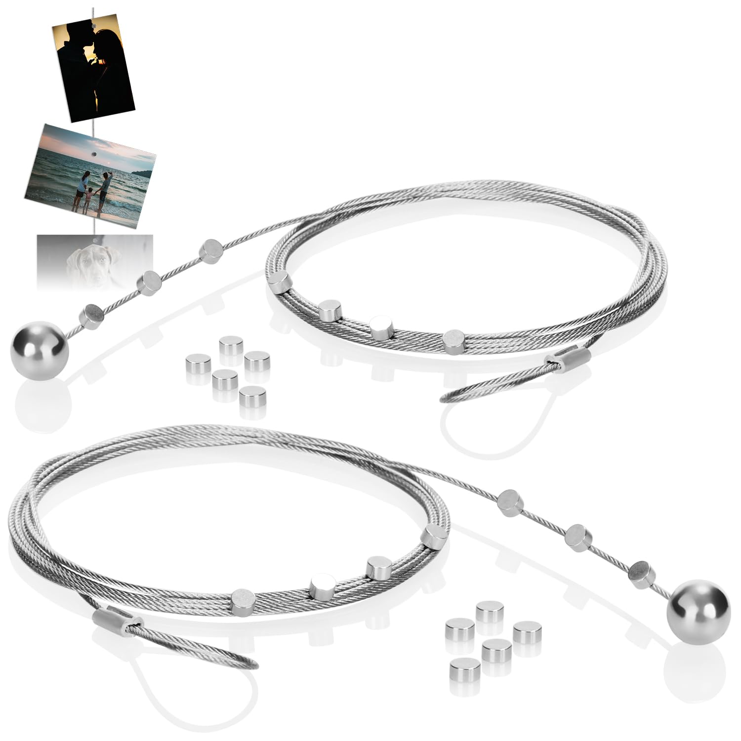 Porta foto cavetto acciaio con magneti macchina fotografica Porta foto cavetto acciaio con magneti macchina fotografica