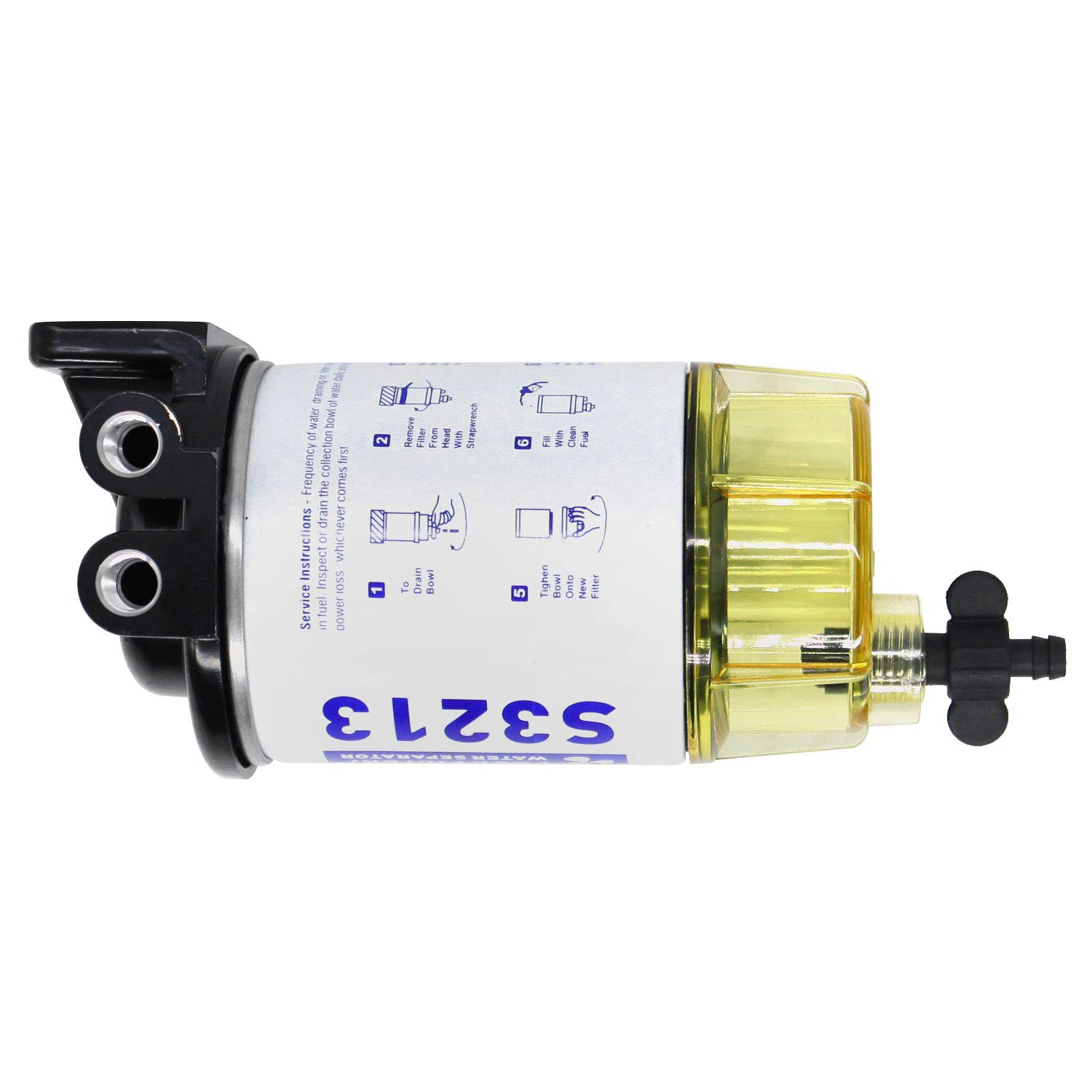 Filtre à Carburant Et Séparateur D'eau S3227 Pour Bateaux Et Hors-bords - Élimine 99% De L'eau Et Des Sédiments - Compatible Racor