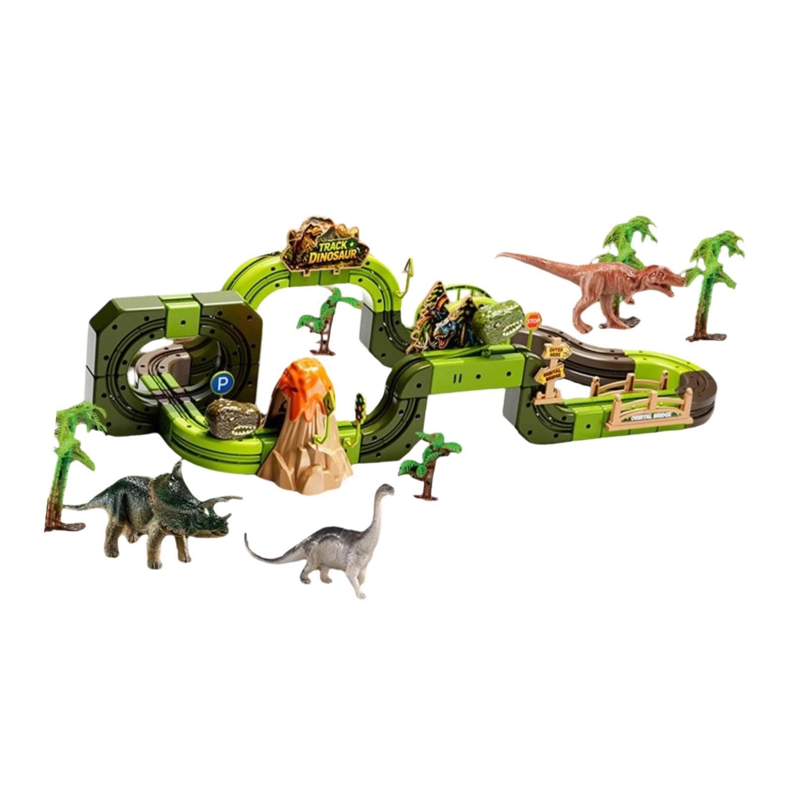 Qianly Set di Costruzione di a Tema Dinosauri, Modello di Dinosauro, Giocattolo Fai da Te, Regalo di Compleanno per Bambine e Bambini, Piccolo