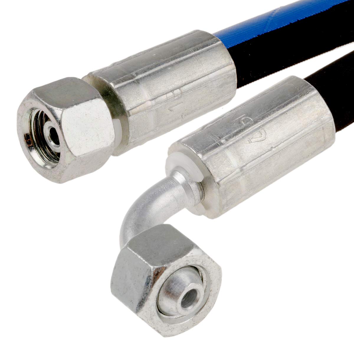 RS PRO Hydraulikschlauch, konfektioniert Synthetisches Gummi Innen ø 19.05 mm, 854mm, max. 215 bar, 100 °C, -40 °C