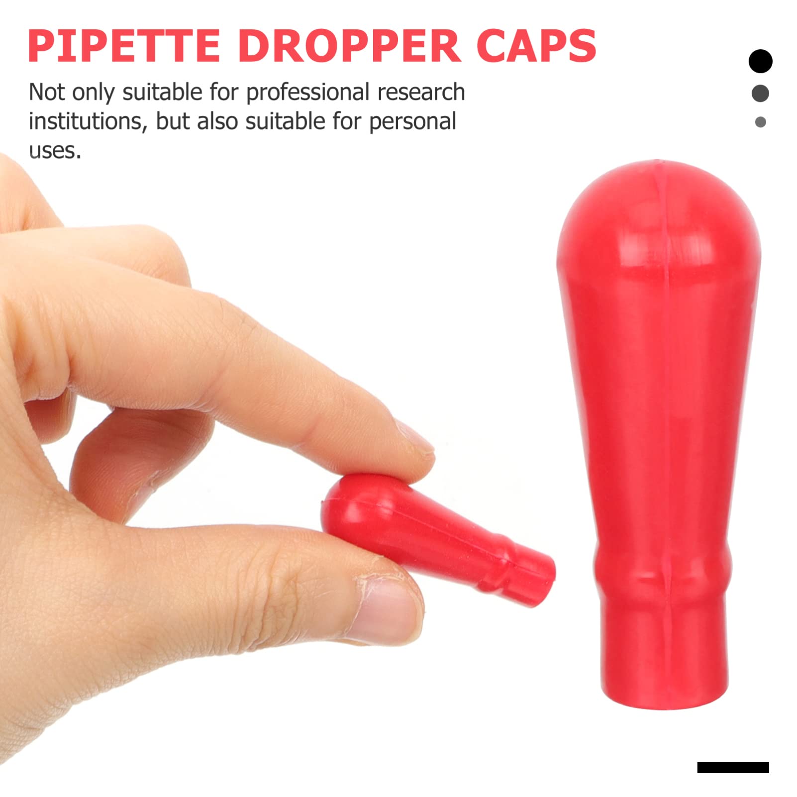 Ciieeo 4 Set Capsule Ricambio Per Pipette Vetro Tappi Silicone Per Contagocce Per Laboratori E Uso Personale Facili Da Utilizzare E 50 Pezzi * 4