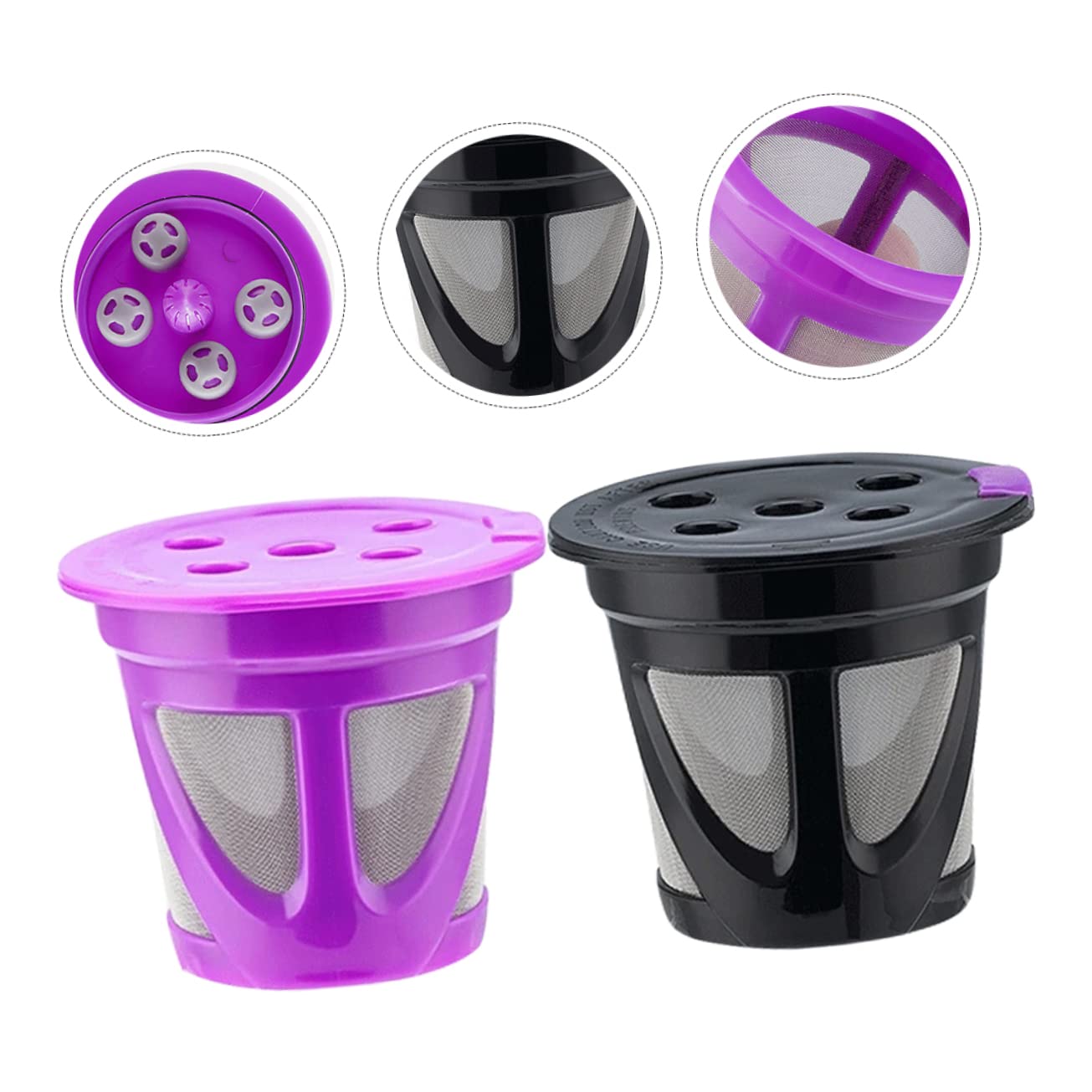 Ciieeo 5 Juegos Cápsula De Café De Café Reutilizables De Café Recargables Taza De Café Cafetera Expreso Colador De Maquina De Cafe Filtro De Té Recargable 2 Piezas * 5