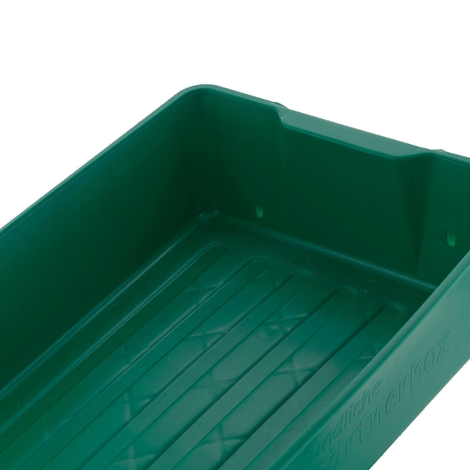 Gärtnerbox 58x32x11 cm 4er Set Pflanzschale Anzuchtwanne Grün Aussaatschale | BURI Pikierschale robust, wetterfest und frostfest für Saatschalen, Pflanzwanne, Gewächshaus und Pflanzenanzucht