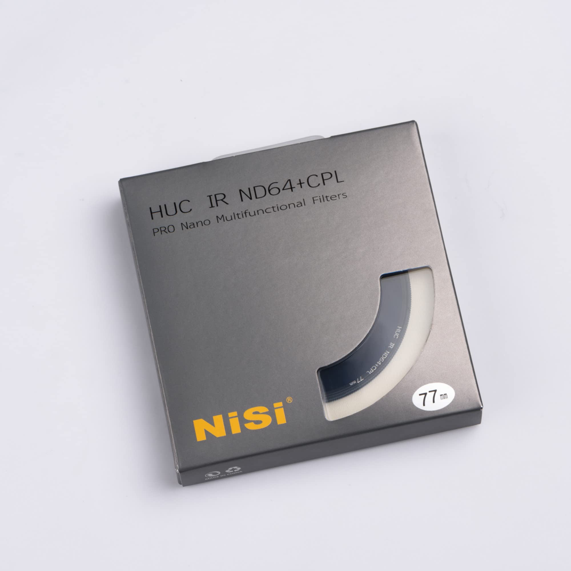 NiSi HUC PRO Nano IR ND64 + CPL 77mm Multifunctional Filter, Black