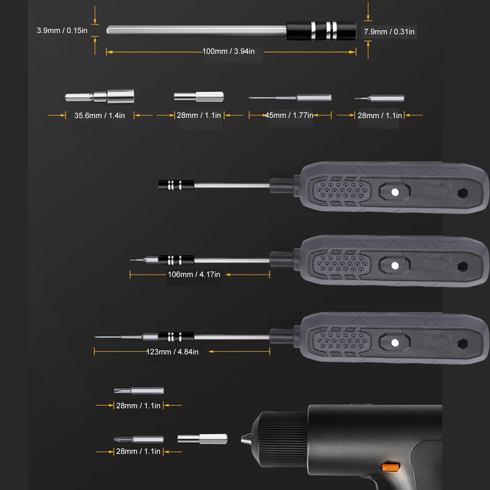 Set di Cacciaviti di Precisione 180 in 1, Kit di Strumenti di Riparazione Magnetici Professionali con Maniglia Scorrevole e Asta di Prolunga, per Laptop, Telefono, Console di