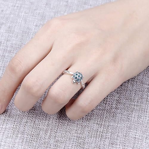 Miniatura 6 de GW Lovely 925 Sterling Silver Ring for Women Girls Zirconia Band Ring Statement Rings for Birthday Wedding Gift