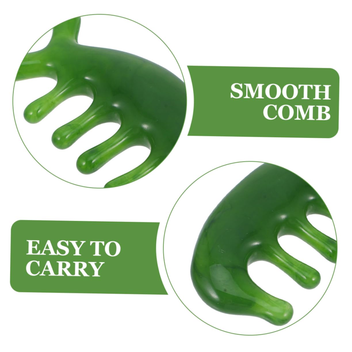 FRCOLOR 8 Piezas Peine de masaje con cáscara de jade peine para ar el cabello cepillo de pelo de masaje e e de de acupuntura e de para el cuero cabelludo