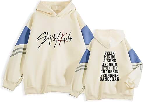 Flyself Dames Kpop Hoodie Hip hop Streetwear Bang Chan Changbin Hyunjin Felix Seungmin Jeongin Jisung Minho Woojin Capuchon Sweatshirts Pullover, blauw B, 3XL Flyself Dames Kpop Hoodie Hip hop Streetwear Bang Chan Changbin Hyunjin Felix Seungmin Jeongin Jisung Minho Woojin Capuchon Sweatshirts Pullover, blauw B, 3XL
