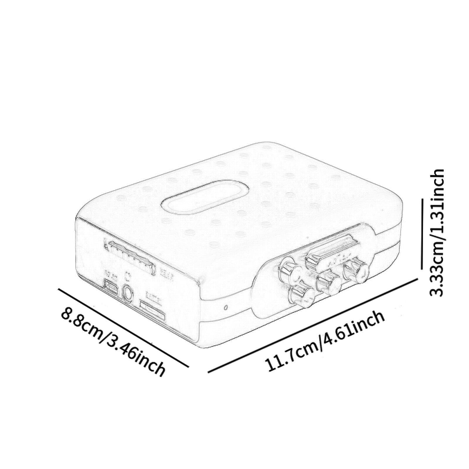 Lecteur de Cassettes Audio avec Conversion MP3 et écouteurs, Idéal pour Les, Orange