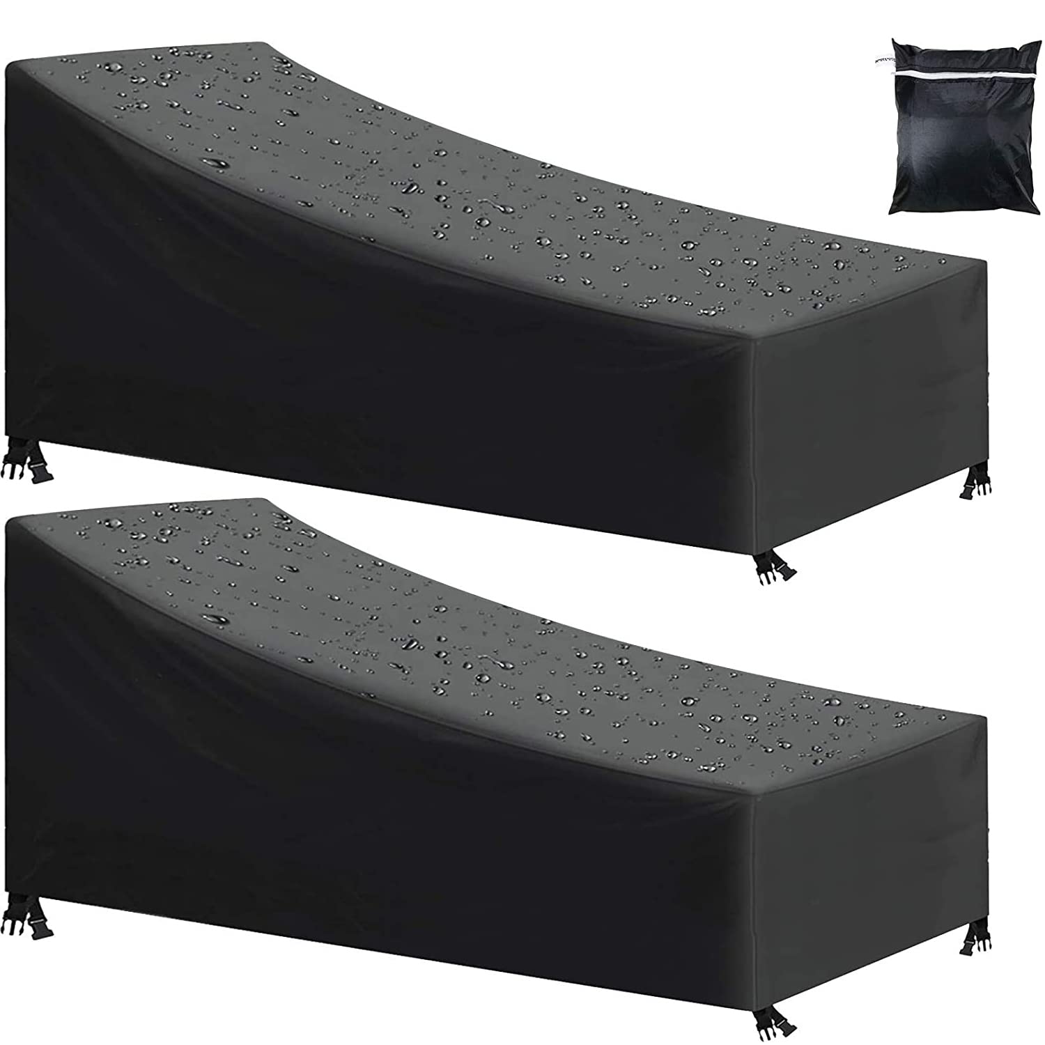 Housse De Protection Pour Chaise Longue - 2PCS - Imperméable Et Anti-UV - Tissu Oxford 210D