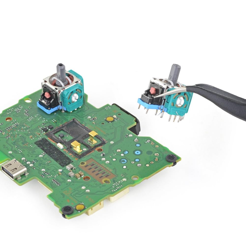 Tiiyee Joystick con Sensor Analógico 3D, 2 Piezas Joystick Analógico 3D Wireless Thumb Sticks Sensor Reemplazo Piezas de reparación Street Rocker Estilo de Competencia para Controlador PS4
