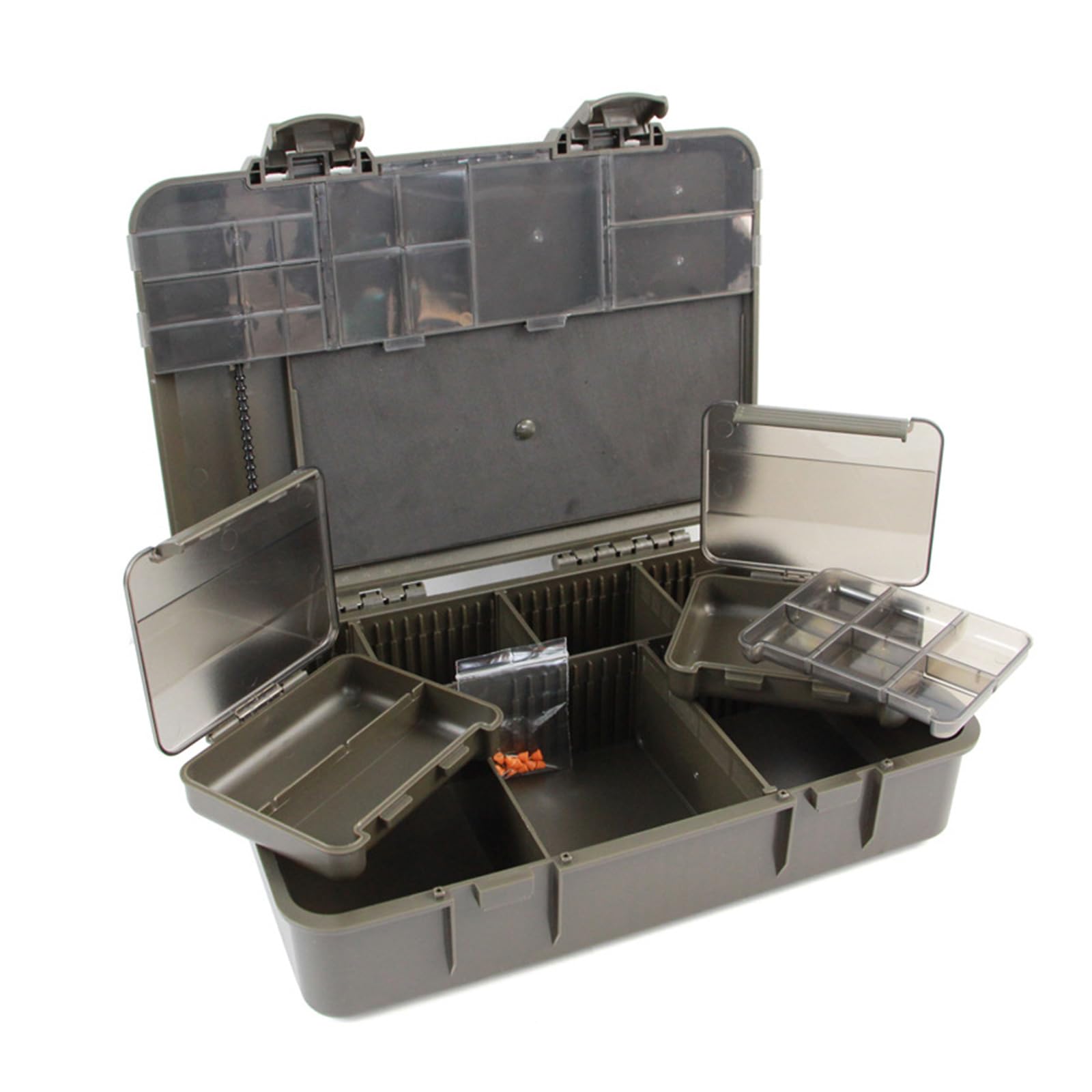 Boîte de rangement pour articles de pêche, plusieurs compartiments, hameçons, boîte de rangement