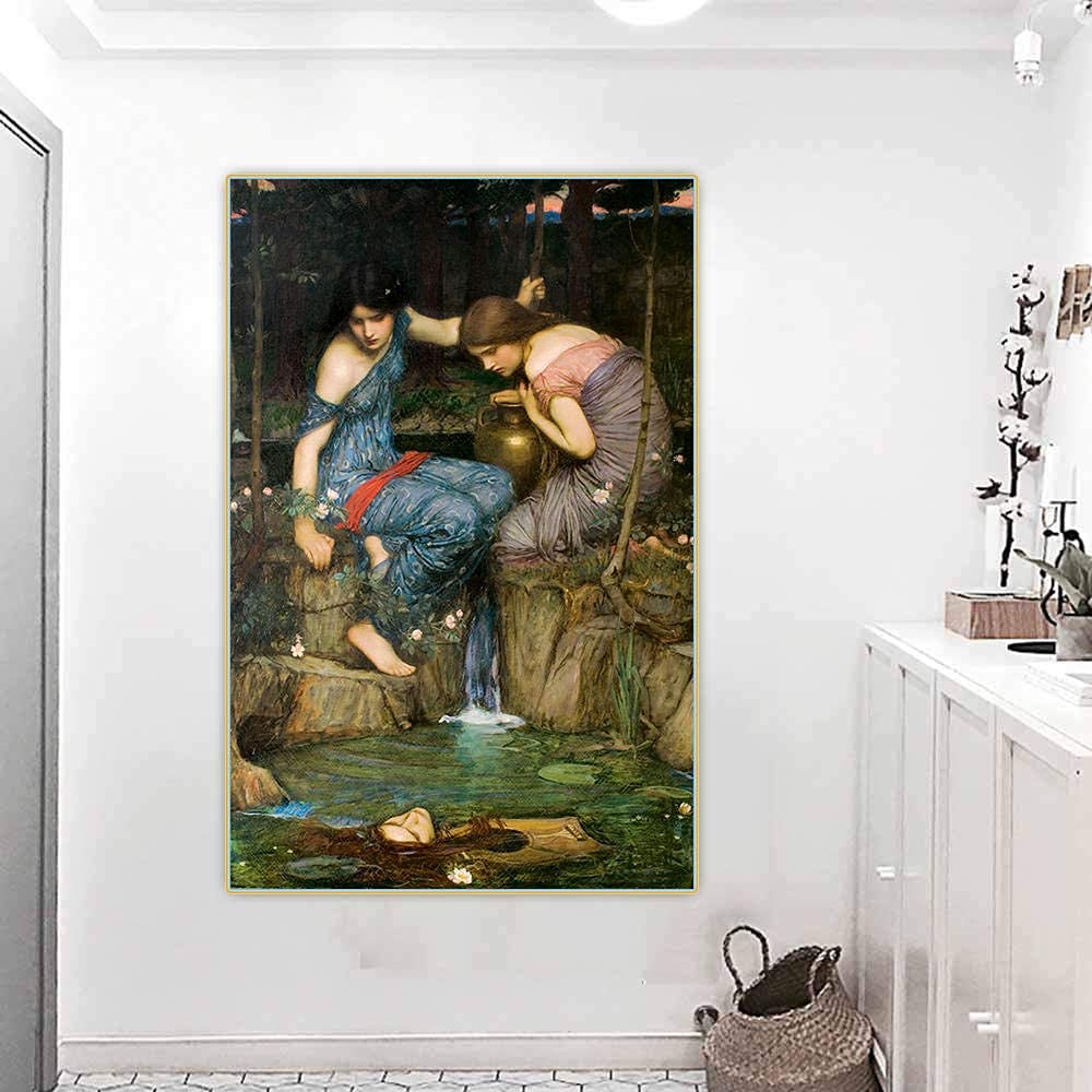 William Waterhouse《Nymphs Finding The Head of Orpheus》 DIY 5D Diamond Painting Kits 5D Paint with Diamonds,DIY Painting Kit Paint by Number Birthday Gifts