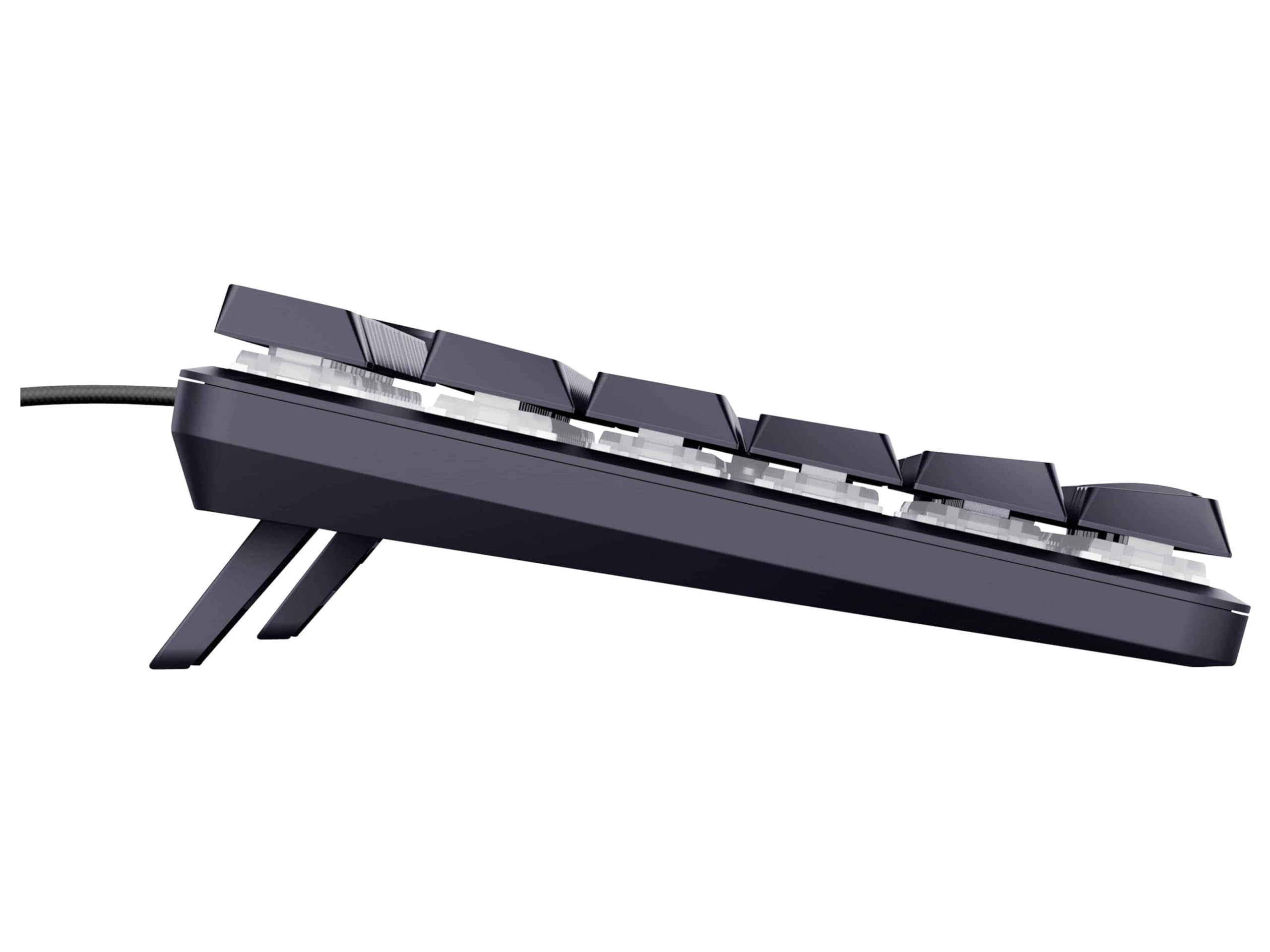 Trust Gaming GXT 866 Torix klawiatura mechaniczna, niemiecki układ QWERTZ, przełączniki Huano, płaskie klawisze, oświetlenie RGB, Anti-Ghosting N-Key, Rollover USB, programowalna klawiatura gamingowa,