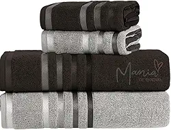 Jogo De Toalhas Banhão Karsten Lumina 4 Peças (Grafite)