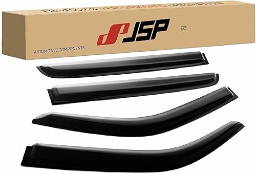 Miniatura 4 de JSP Deflectores de ventana lateral para visera de ventilación, protectores de lluvia para ventanas de automóvil para Dodge RAM Crew Cab 2019-2023,