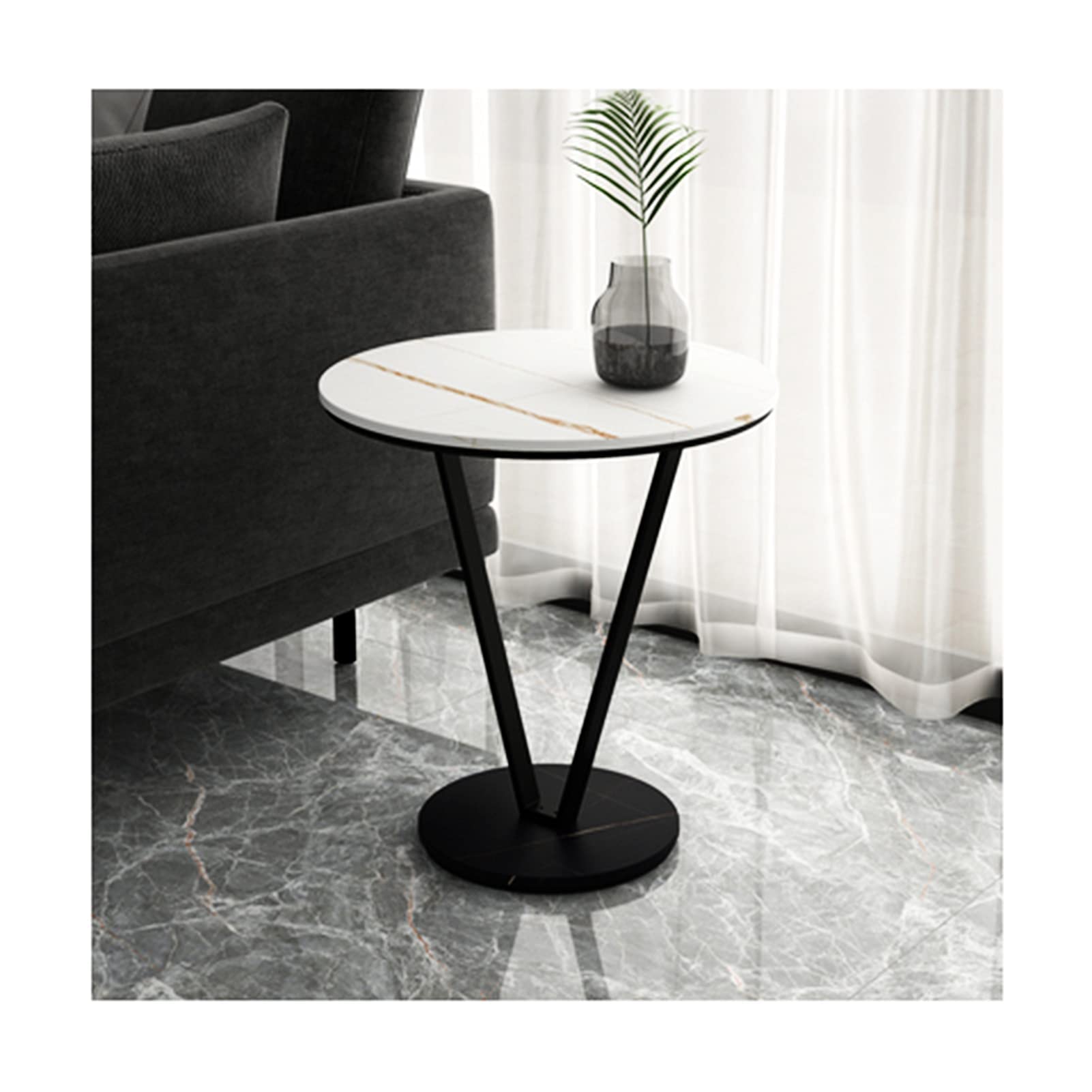 Table basse ronde en ardoise CX-02 moderne pour salon et bout de canapé chic