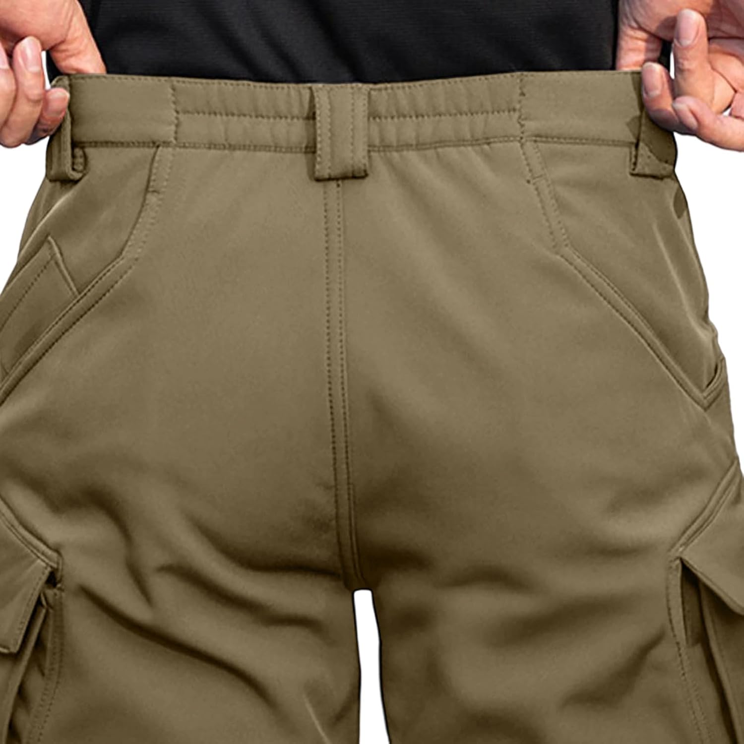 Men's Cargo Pants with Pocket Water Resistant Fleece Lined Hiking Camping Fishing Construction Work Pants
