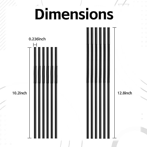 Miniatura 2 de 200 popotes de plástico flexibles negros, desechables, para fiestas, 13 pulgadas, extra largas, decoraciones de fiesta