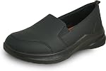 vangelo Professional Slip Resistant Women Work Sneaker Shoe for Food Service Health Care Waitress Nurse ARIA Black–Wide Width Available