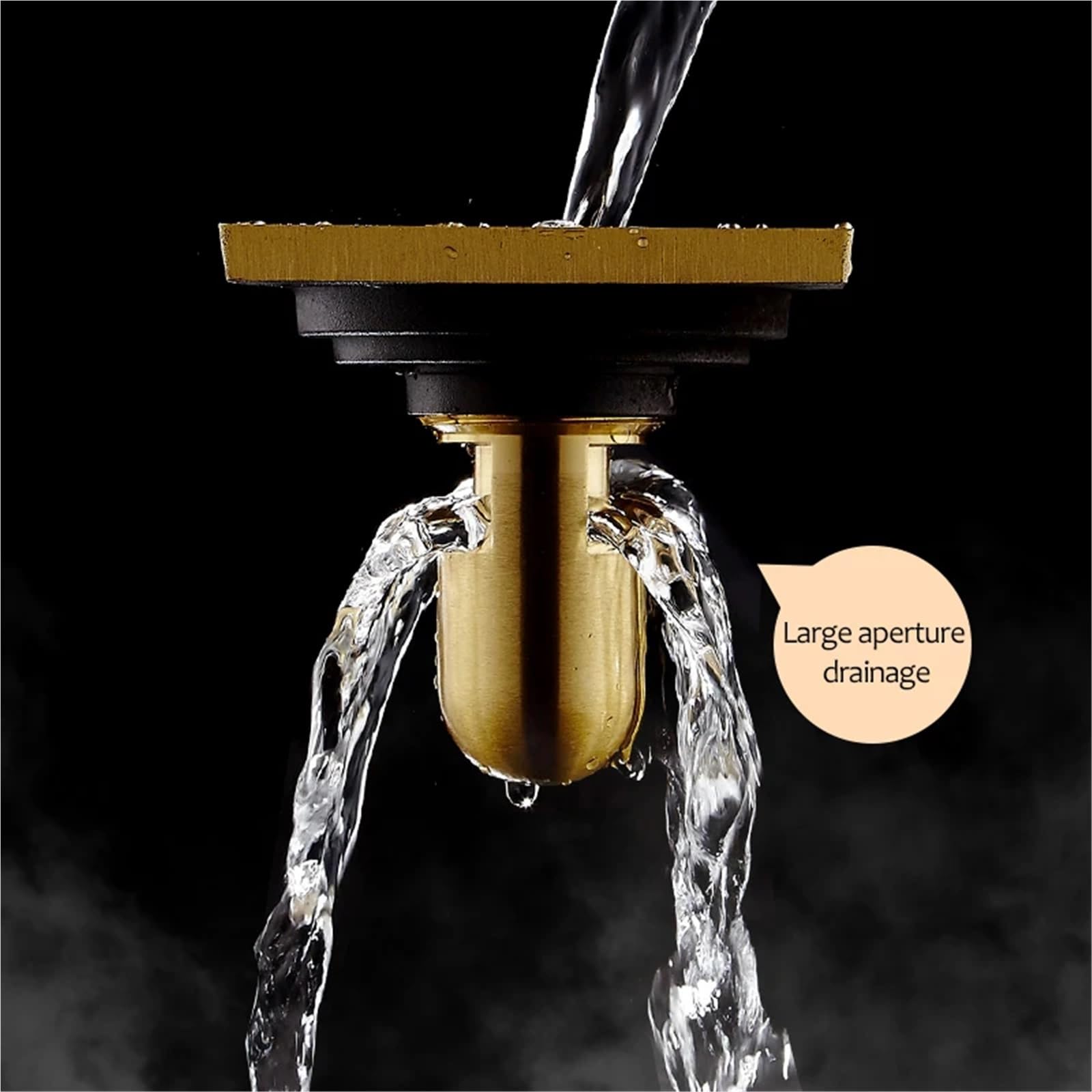 Sumidero Ducha Desagüe de Suelo latón Antiguo con Tapa Tallada artística, desagüe Ducha, Accesorios baño, colador(Style C-8cm Deep)