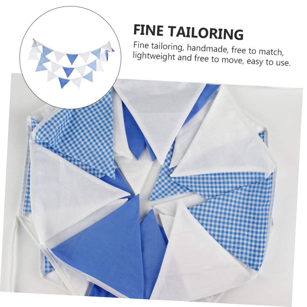 UPKOCH 2piezas Banderines De Decorativos Para Fiestas Bodas y Cumpleaños Guirnalda Azul y Para Celebraciones Infantiles Banderines