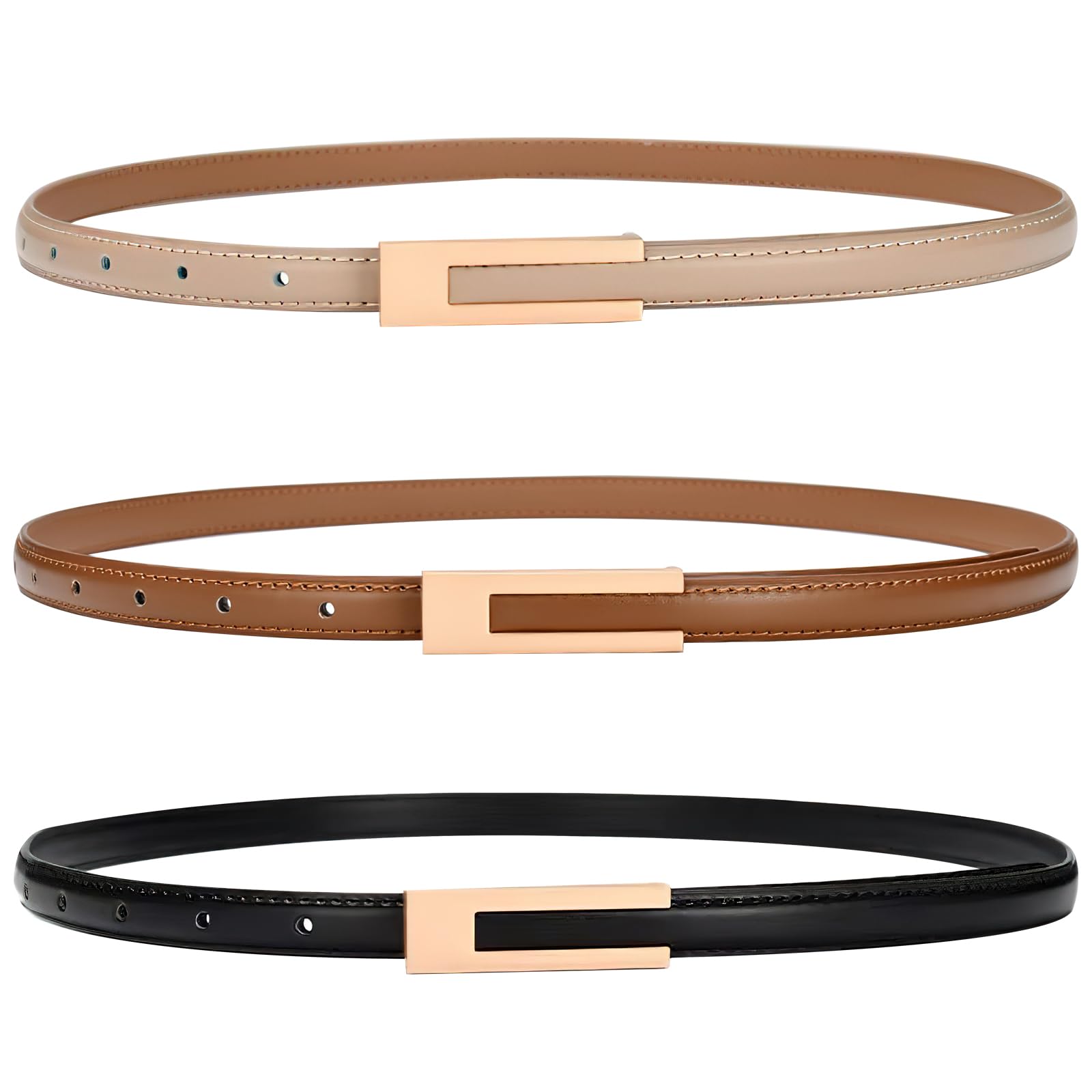 Ceinture Chaine Lot De Ceintures Fines Blanc/noir/marron