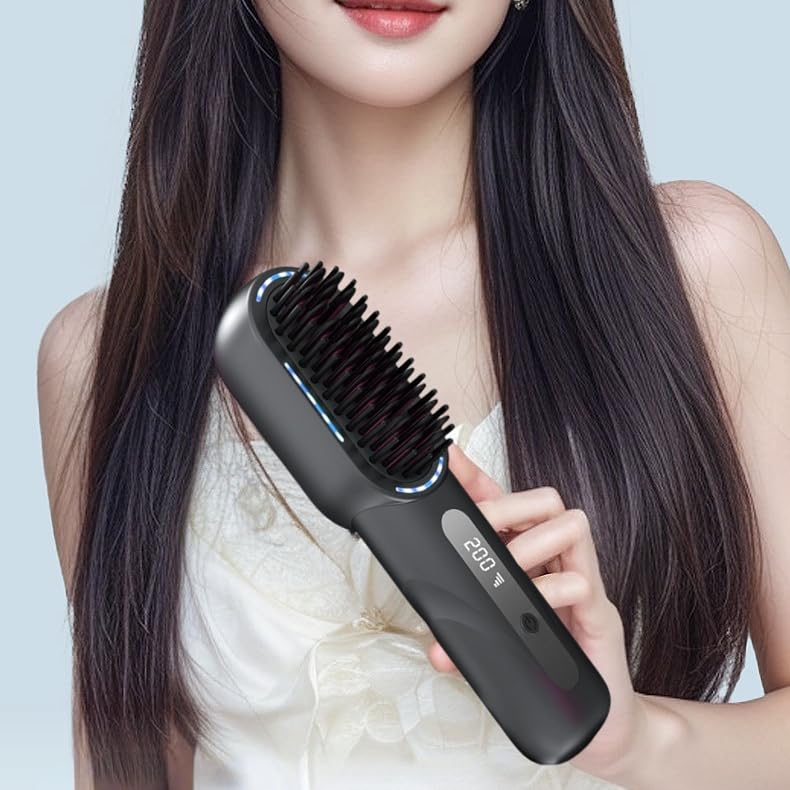 Cepillo alisador de cabello inalámbrico portátil miniatura 2