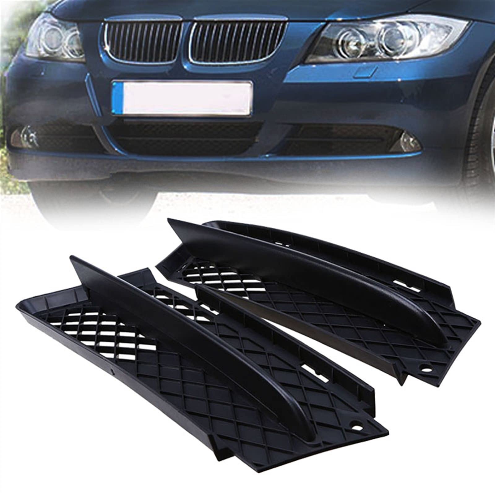 Rejilla inferior de parachoques delantero para BMW E90 2006-2008: sustituya su pieza rota 8