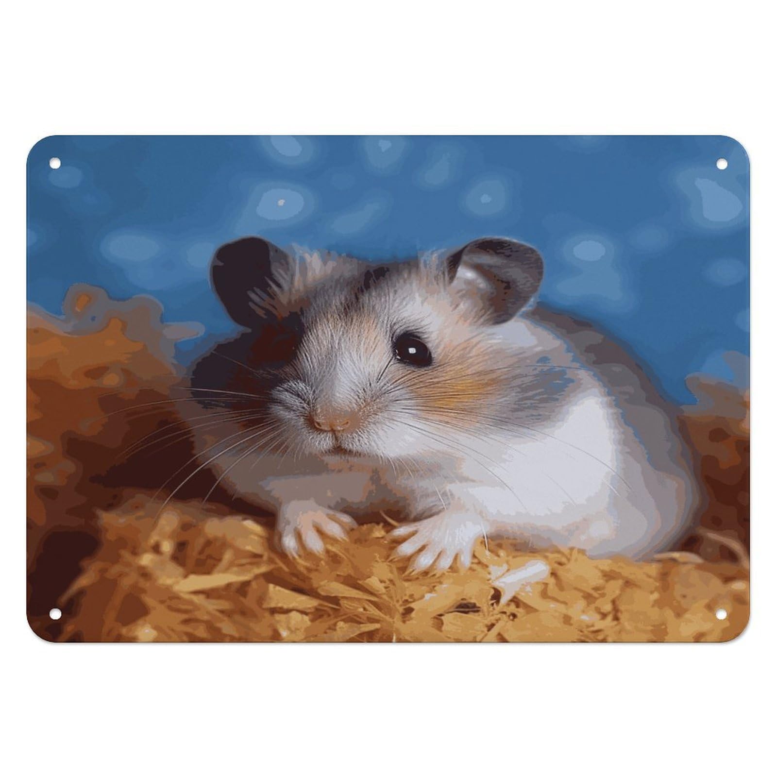 Btcowzrv Style Hamster Metal Sign, 5.5" X 7.9" Tin Wall Decor, Wall Art Plaques For Home Wedding Decor Room Living Room Decoration