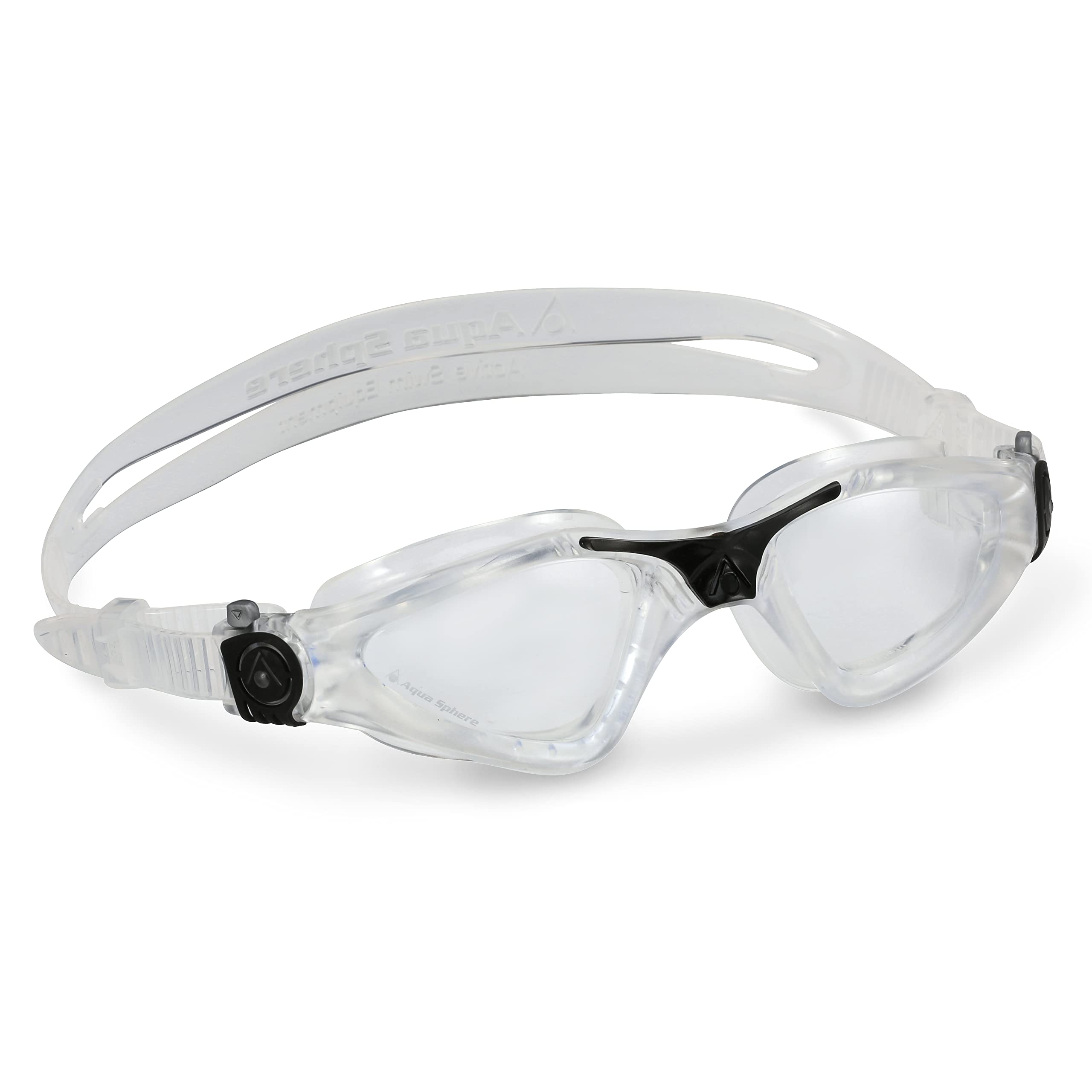 Aqua Sphere Kayenne Lunettes de natation pour adulte – Vision sans distorsion à 180 degrés, idéales pour les piscines actives ou les nageurs en eau libre | Unisexe pour adulte, verres transparents,