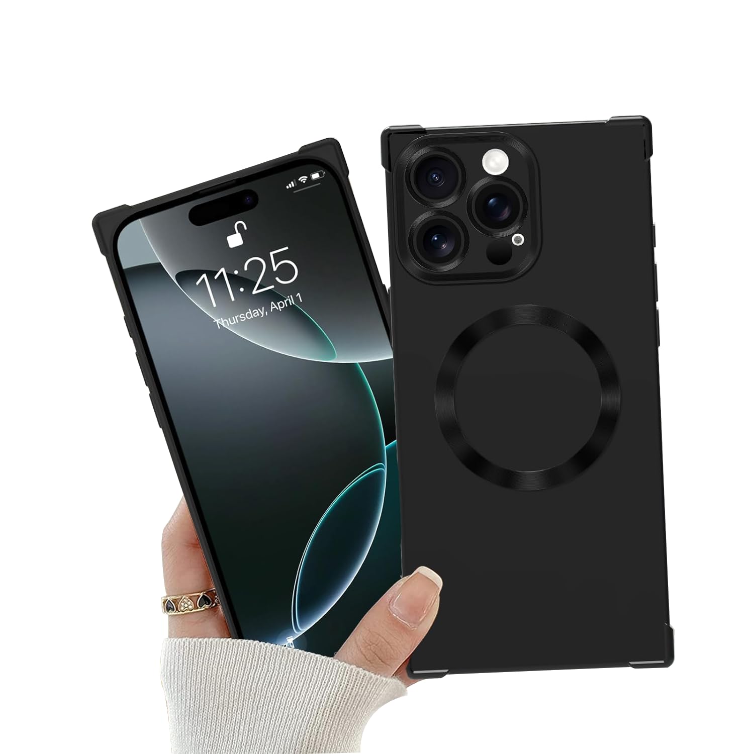 Amazon.co.jp: スクエア iphone 15 Pro Max ケース magsafe対応