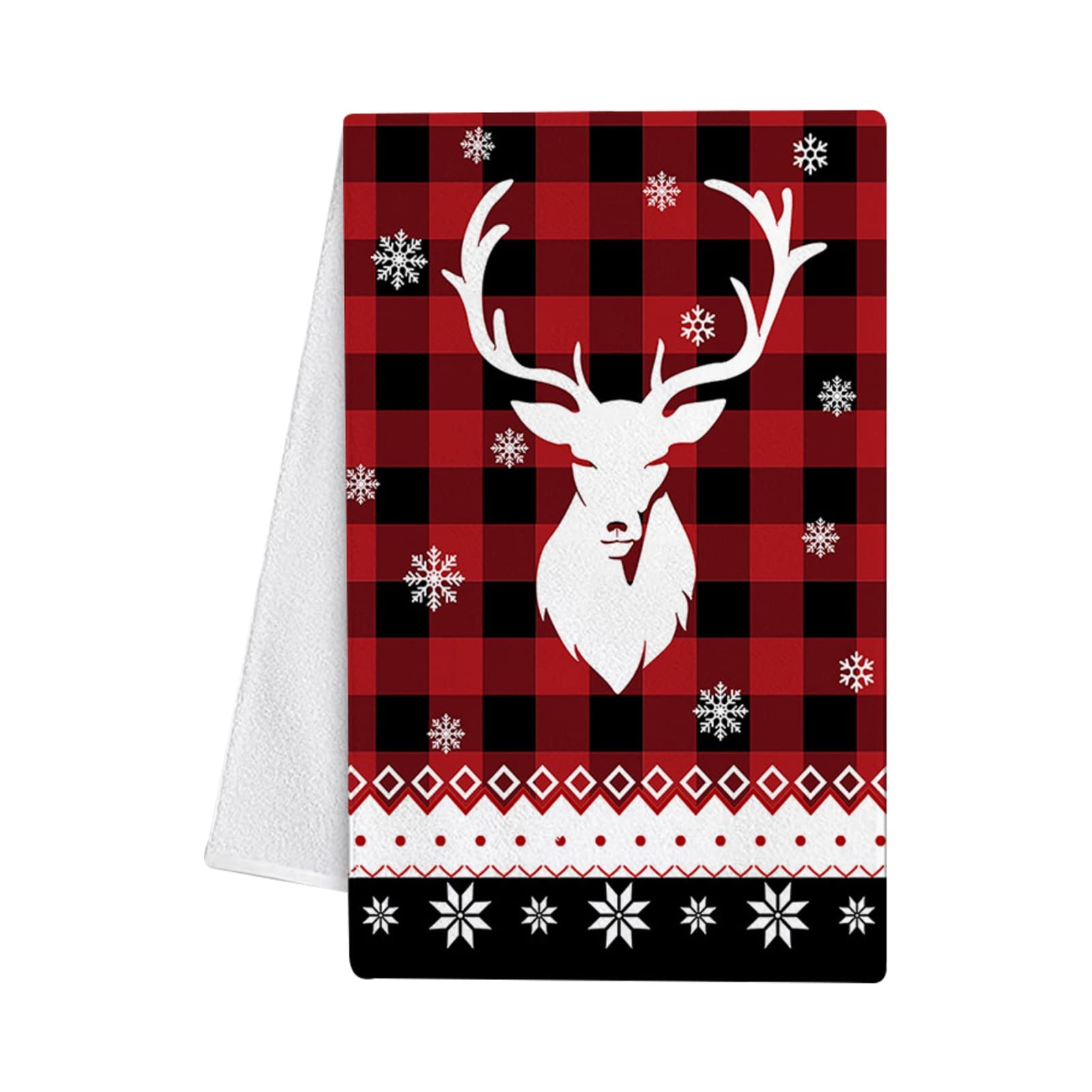 2 Torchons De Noël 40x60cm - Microfibre Absorbante, Motifs Festifs