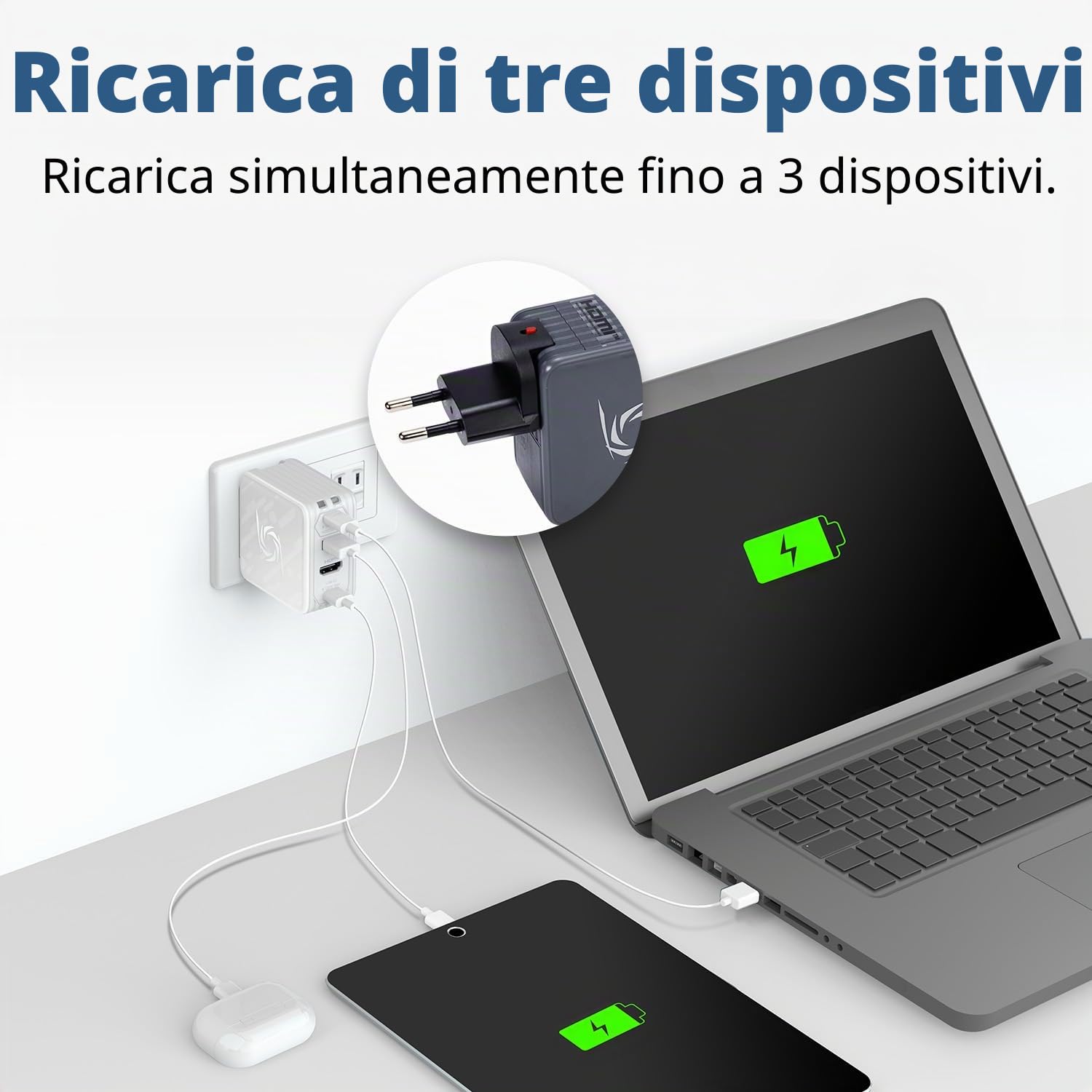 AVerMedia Caricatore Portatile per Nintendo Switch, Ricarica Rapida GaN da 100W, Docking Station HDMI 4K60 per TV, iPhone, iPad, Laptop, PC, Accessori Gaming, Adattatori UK & EU Inclusi, CORE GO GC313