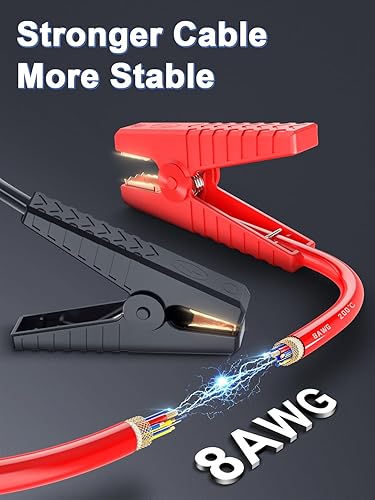 Miniatura 3 de Abrazaderas de arranque de puente de emergencia automotriz inteligentes, abrazaderas de repuesto de cocodrilo para arrancador de coche portátil de