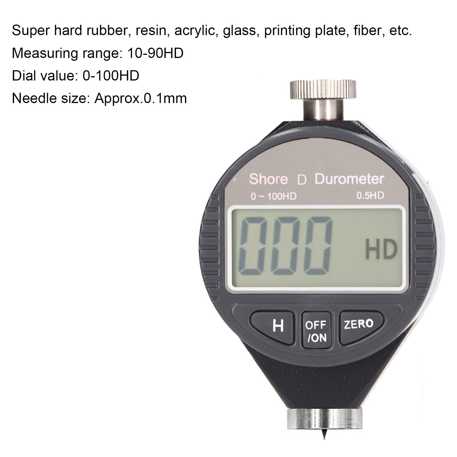 Misuratore di Durezza Digitale Portatile Shore A/C/D 0-100 Durometro con Display LCD Gomma Plastica